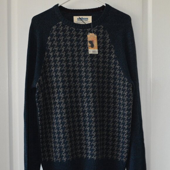 Urban Pipeline Men's Houndstooth Crewneck Sweater size Medium - Picture 2 of 7